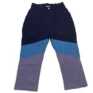 Amazing Big Bud Press Colorblock pant! Navy, teal, and purple! NWOT